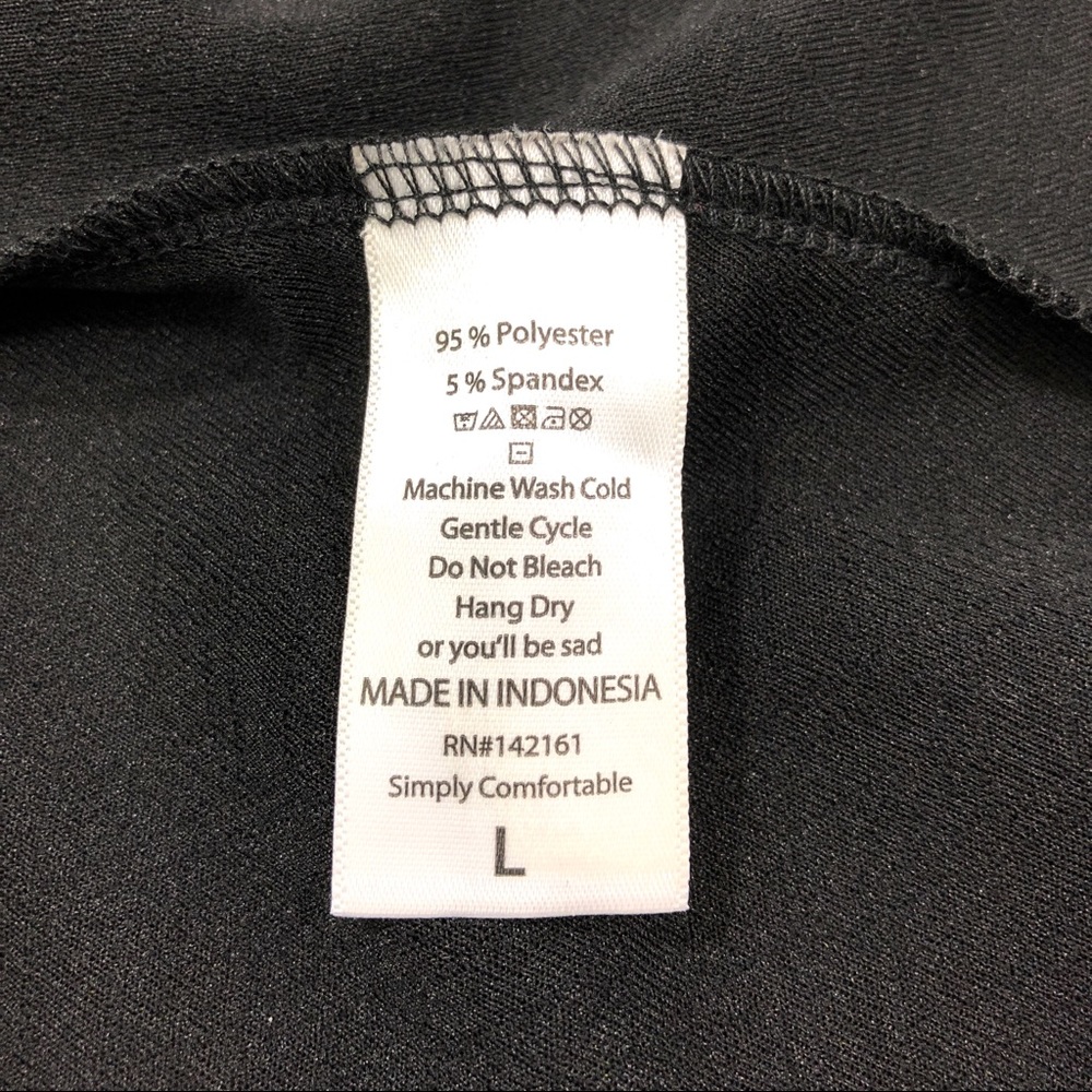 RARE LuLaRoe Solid Black Textured Carly Dress - Picture 6 of 6